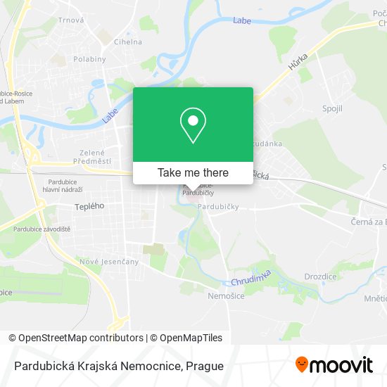 Карта Pardubická Krajská Nemocnice