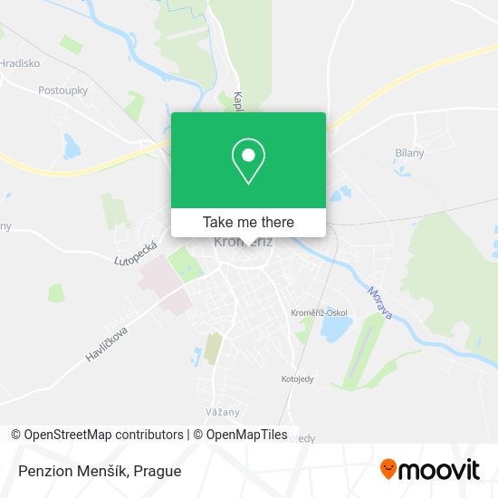 Penzion Menšík map