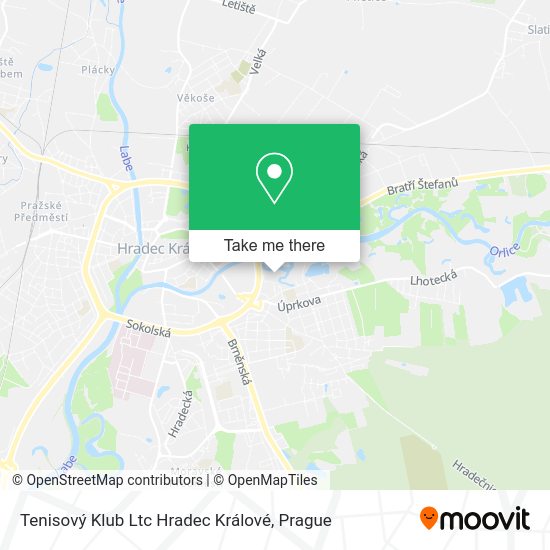 Tenisový Klub Ltc Hradec Králové map