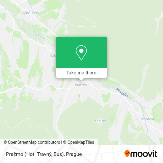 Карта Pražmo (Hot. Travný, Bus)