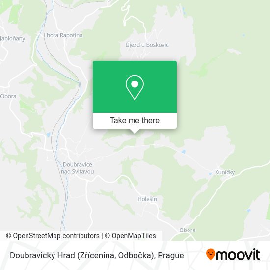 Doubravický Hrad (Zřícenina, Odbočka) map