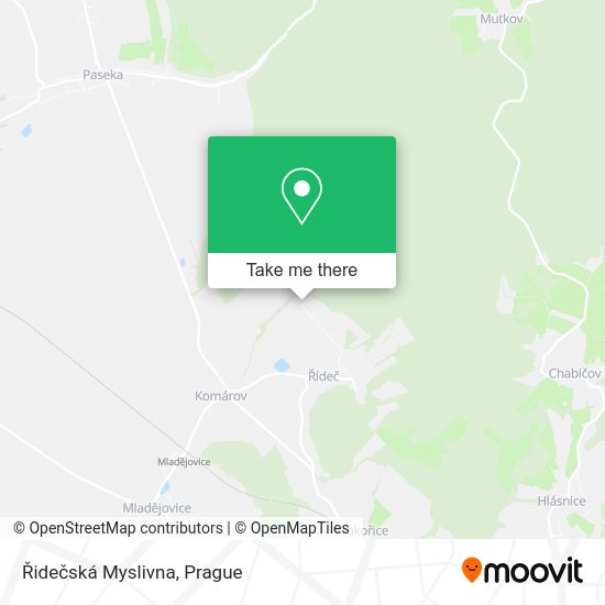 Řidečská Myslivna map