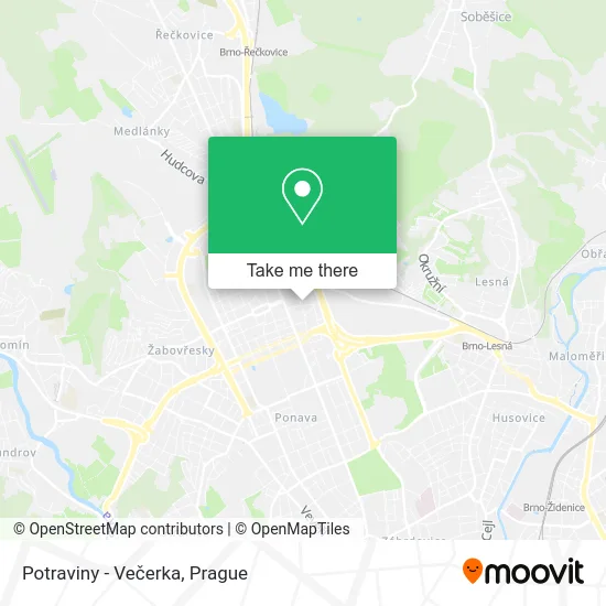 Карта Potraviny - Večerka