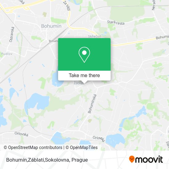 Bohumín,Záblatí,Sokolovna map