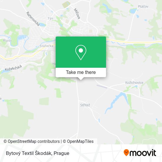 Bytový Textil Škodák map