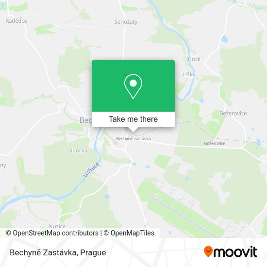 Карта Bechyně Zastávka