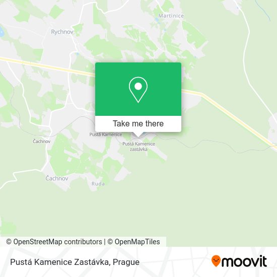 Pustá Kamenice Zastávka map