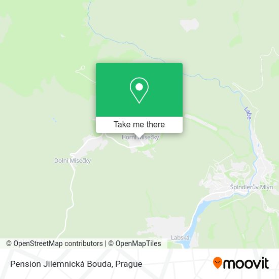 Pension Jilemnická Bouda map