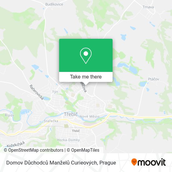 Domov Důchodců Manželů Curieových map