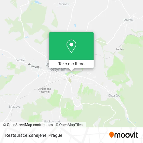 Карта Restaurace Zahájené