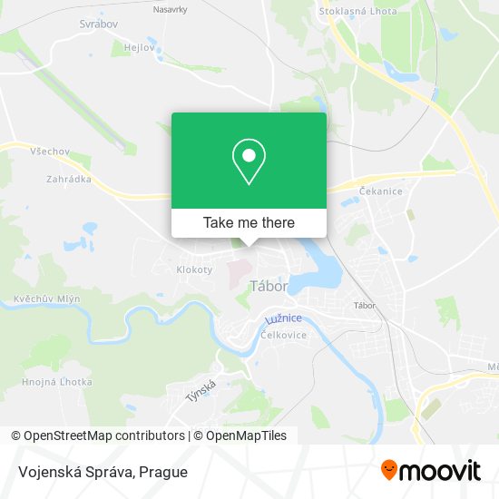 Vojenská Správa map