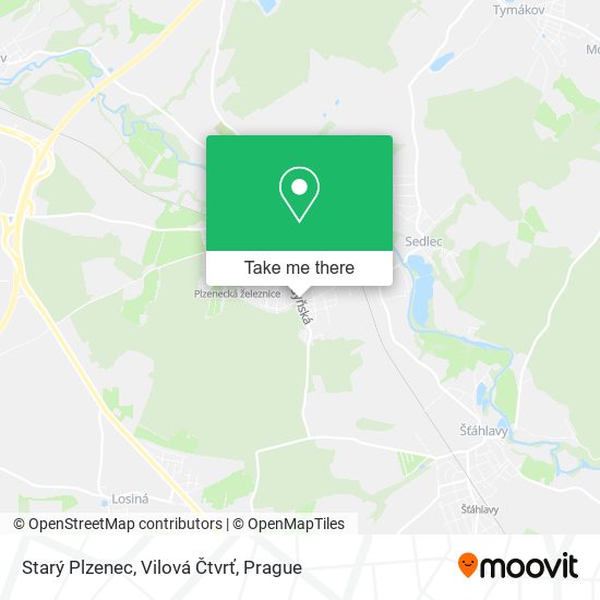 Starý Plzenec, Vilová Čtvrť map