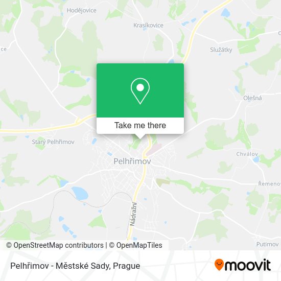 Pelhřimov - Městské Sady map