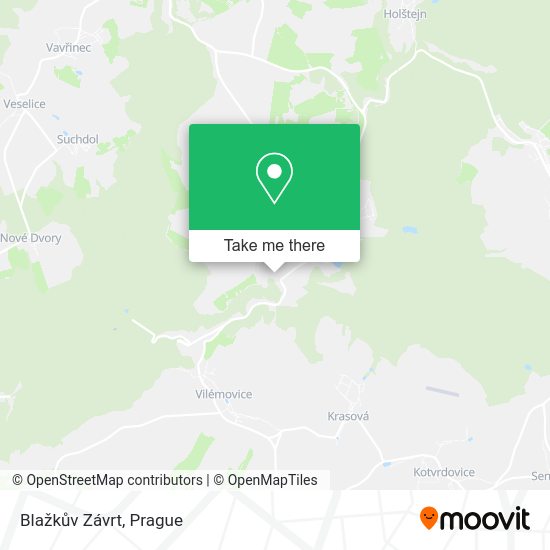 Blažkův Závrt map