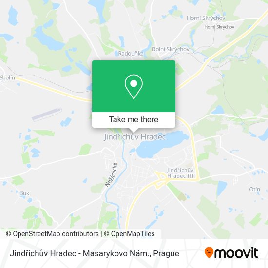 Jindřichův Hradec - Masarykovo Nám. map