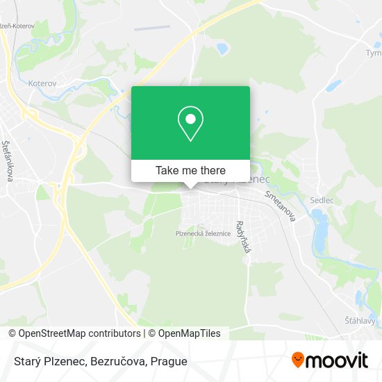 Starý Plzenec, Bezručova map