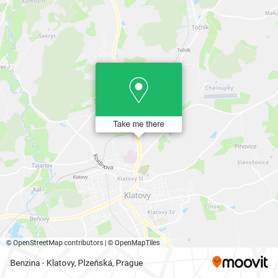 Benzina - Klatovy, Plzeňská map