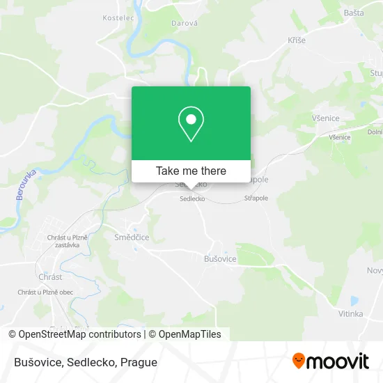 Карта Bušovice, Sedlecko