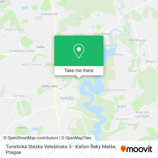Turistická Stezka Velešínsko 3 - Kaňon Řeký Malše map