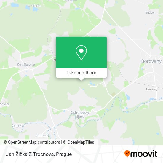 Jan Žižka Z Trocnova map