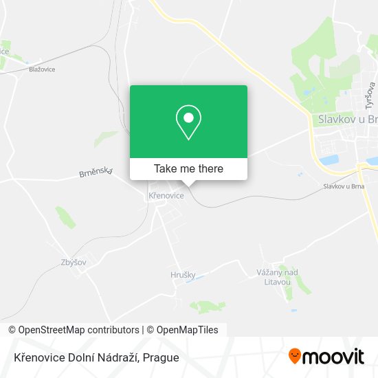 Křenovice Dolní Nádraží map