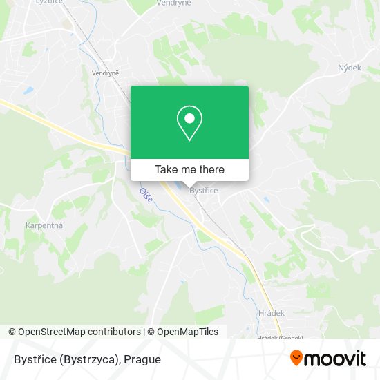 Bystřice (Bystrzyca) map