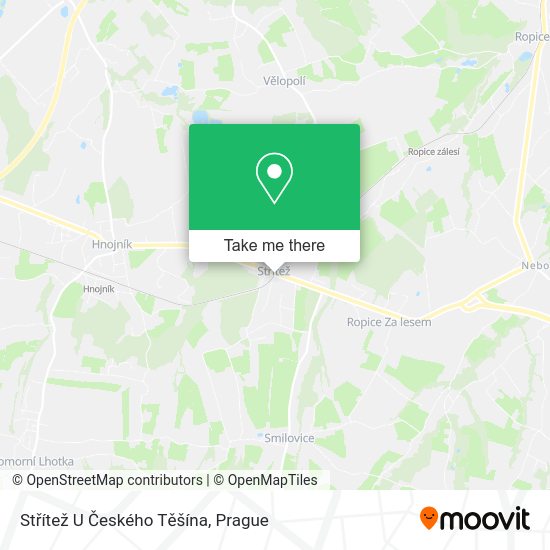 Střítež U Českého Těšína map