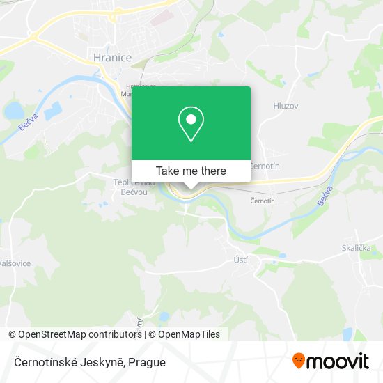 Černotínské Jeskyně map