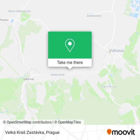 Velká Kraš Zastávka map