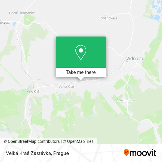 Карта Velká Kraš Zastávka