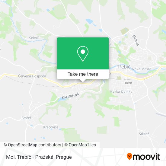 Mol, Třebíč - Pražská map