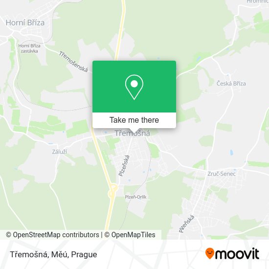 Třemošná, Měú map