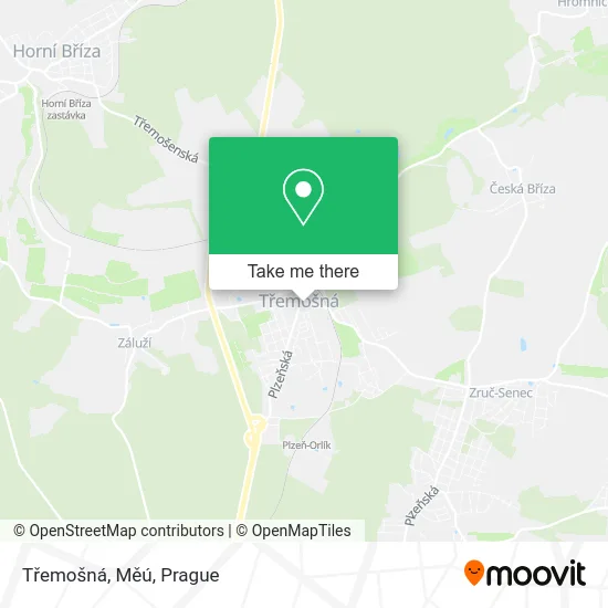 Карта Třemošná, Měú