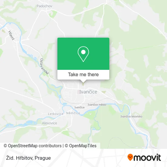 Карта Žid. Hřbitov