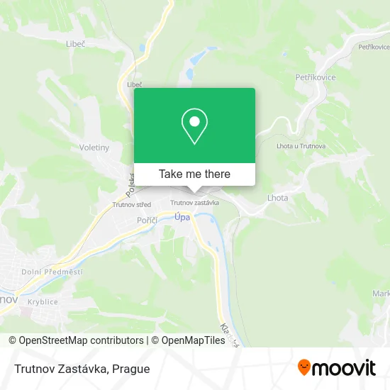 Карта Trutnov Zastávka