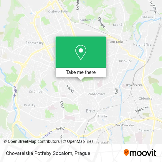 Карта Chovatelské Potřeby Socalom