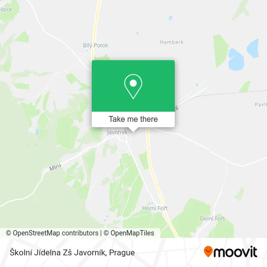 Карта Školní Jídelna Zš Javorník