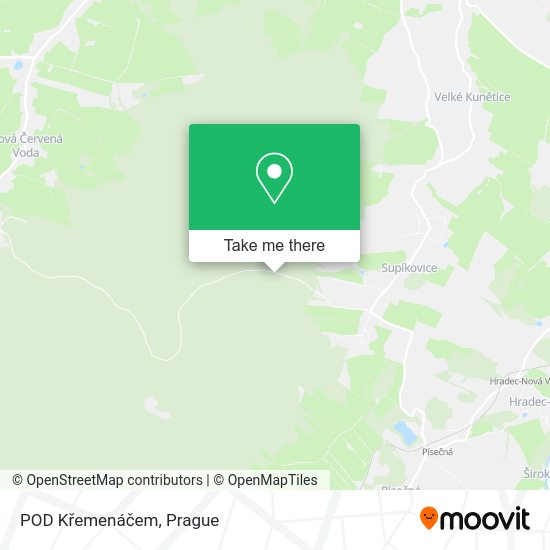 POD Křemenáčem map