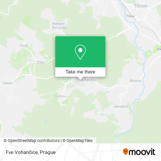 Карта Fve Vohančice