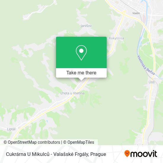 Cukrárna U Mikulců - Valašské Frgály map