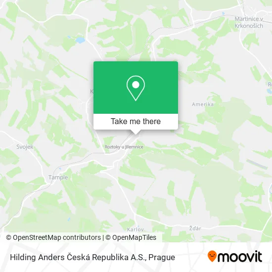 Карта Hilding Anders Česká Republika A.S.
