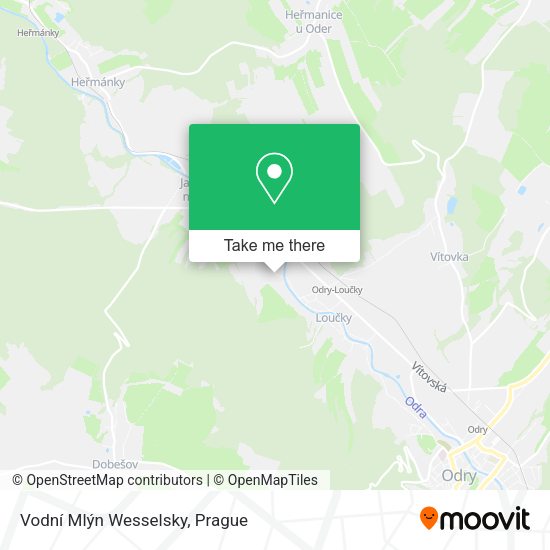 Vodní Mlýn Wesselsky map