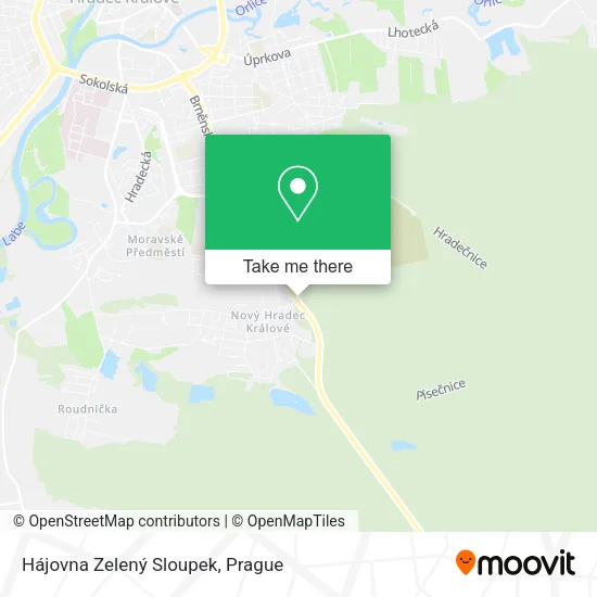 Карта Hájovna Zelený Sloupek