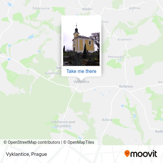 Карта Vyklantice
