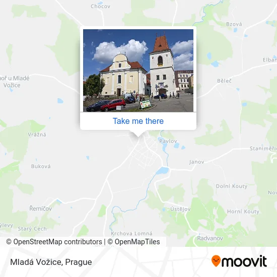 Карта Mladá Vožice