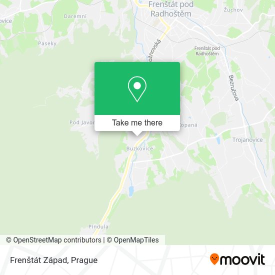 Карта Frenštát Západ