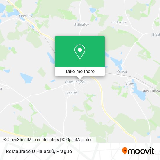 Карта Restaurace U Halačků