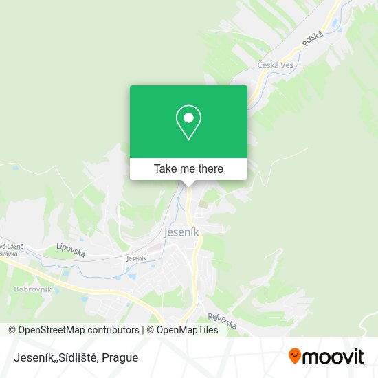 Jeseník,,Sídliště map