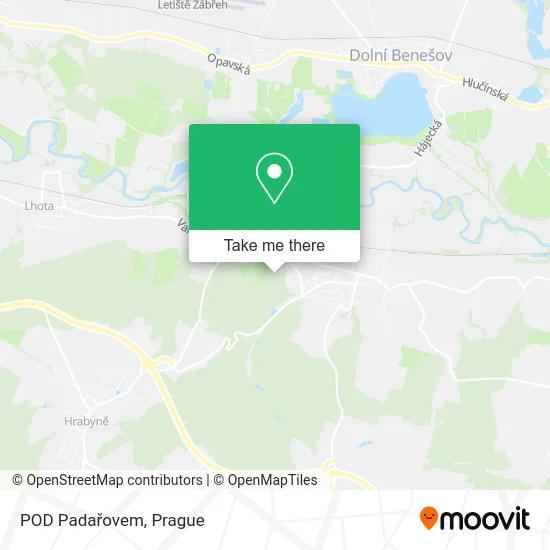 Карта POD Padařovem