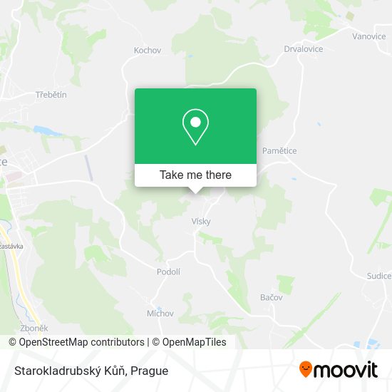 Starokladrubský Kůň map